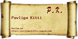 Pavliga Kitti névjegykártya
